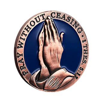 Pray Without Ceasing 1 Thessalonians 5:17 Christian Jesus Blessing Coin All Products