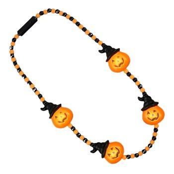 Light Up Witchy Pumpkin Beaded Necklace All Products 3