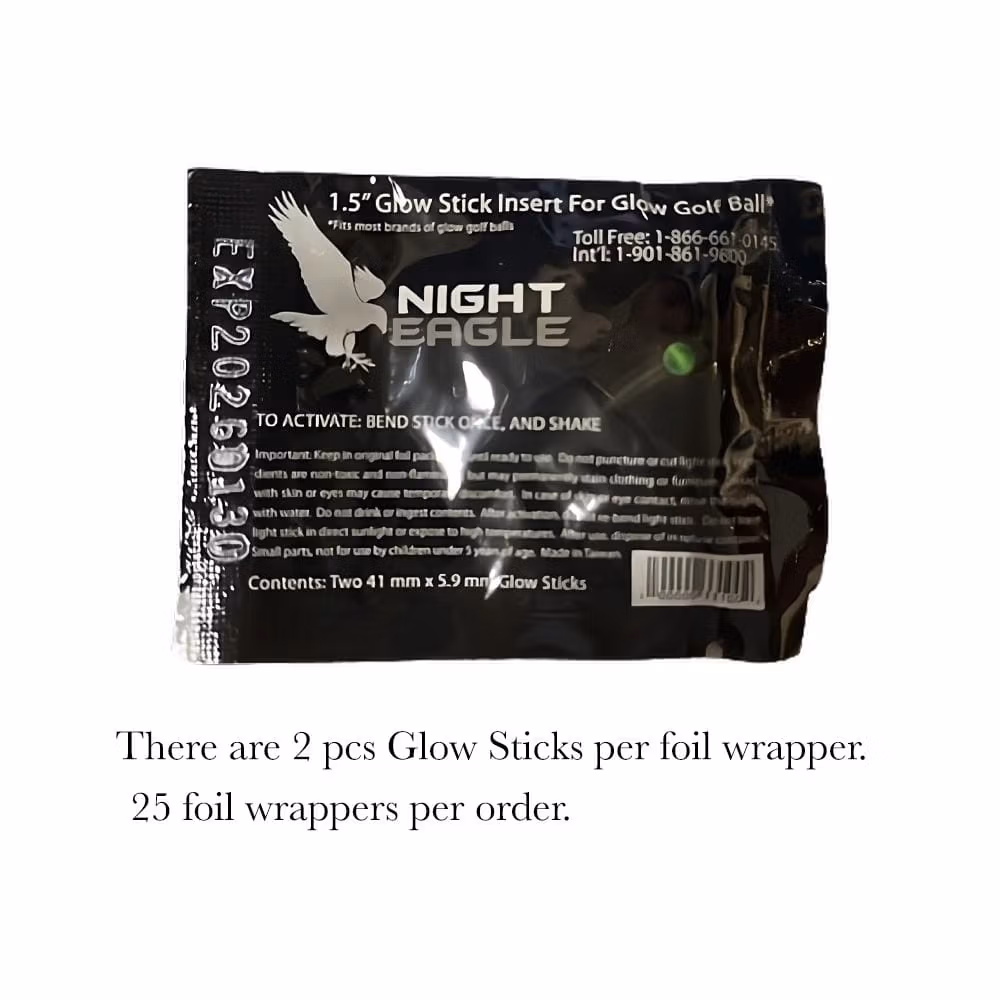 Pack of 50 Jumbo Glow Sticks Refill for Glow Stick Golf Ball Pink 1.5 Inch Mini Glow Sticks 7