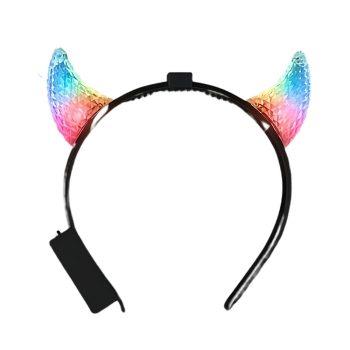 Light Up Crystal Prism Devil Horns Multicolor All Products