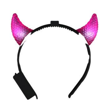 Light Up Crystal Prism Devil Horns Pink All Products