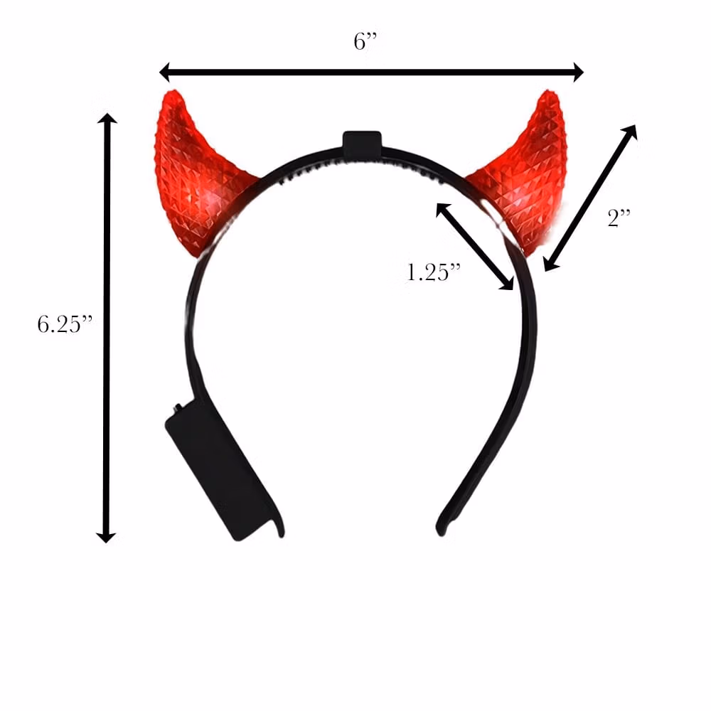 Light Up Crystal Prism Devil Horns Red All Products 4