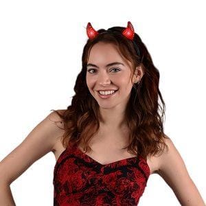 Light Up Crystal Prism Devil Horns Red All Products