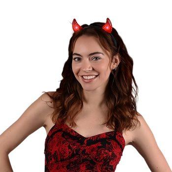 Light Up Crystal Prism Devil Horns Red All Products