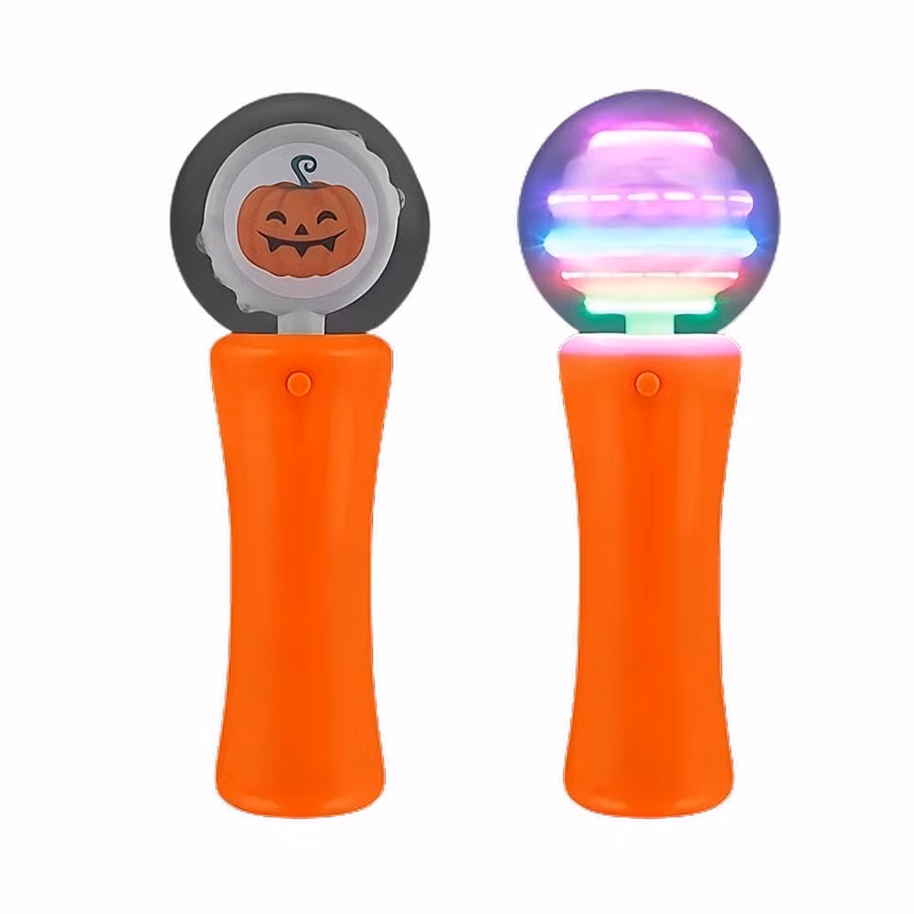 Light Up Mini Super Spinning Pumpkin Multicolor Wand All Products 4