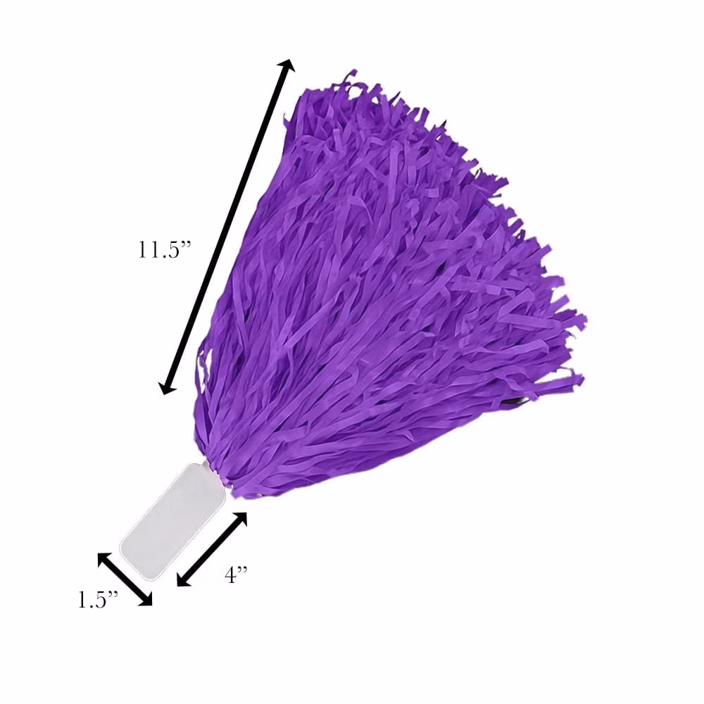 Non Light Up Short Handle Cheer Pom poms Purple All Products 4