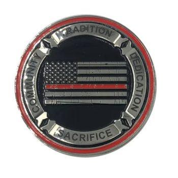 Core Values Thin Red Line Fire Fighter Commemorative Coin 4th of July