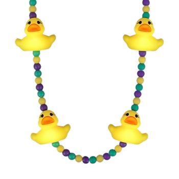 Light Up Squeezable Rubber Duck Charms Beaded Necklace All Products