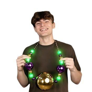 Ultimate Mardi Gras LED Jumbo Balls Necklace All Products