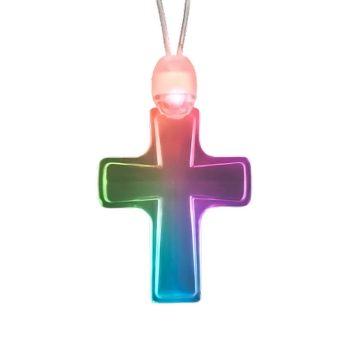 Expression of Faith Acrylic Cross Pendant Necklace with Multicolor LEDs All Products