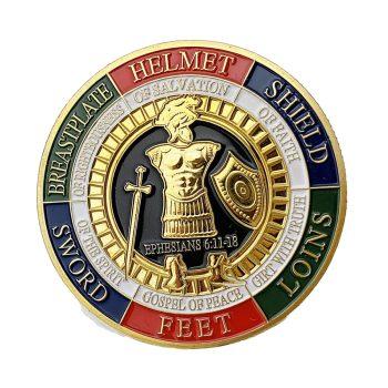 Solemnity Edition Put on the Whole Armor of God Christian Gold Plated Coin All Products