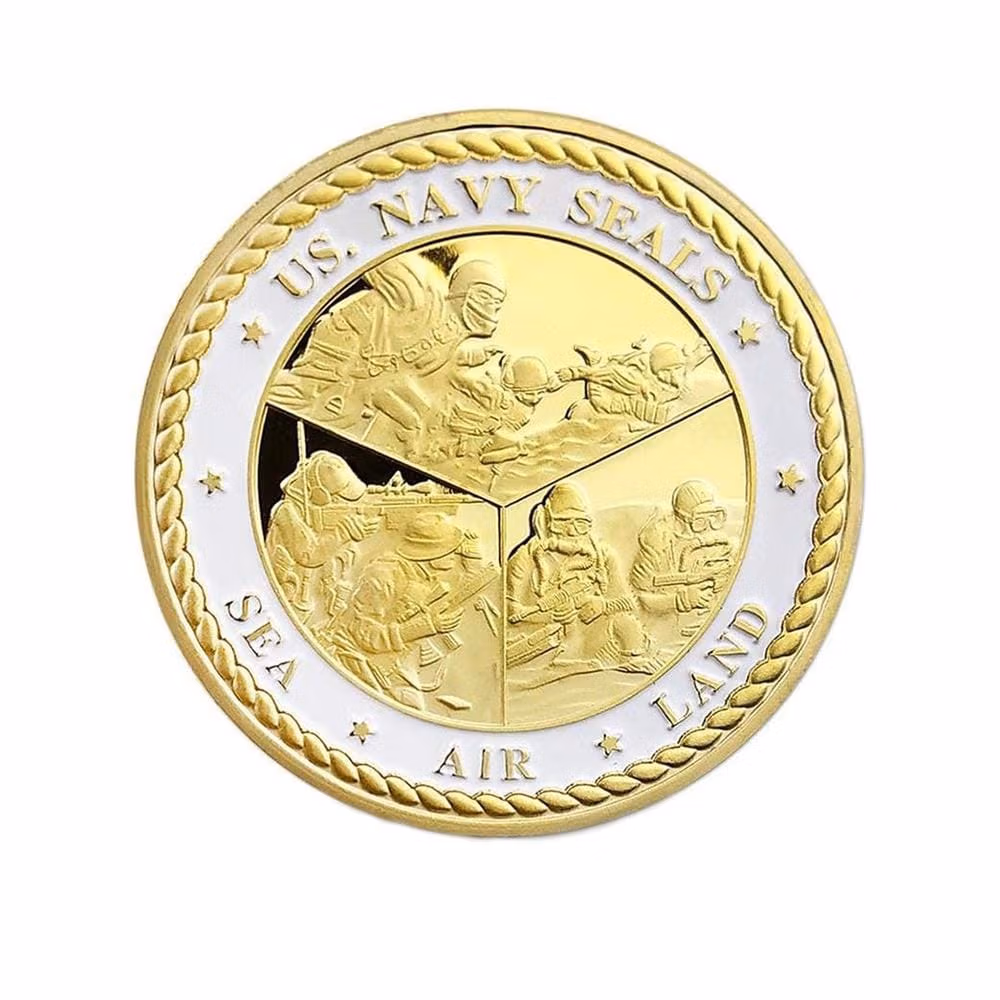 United States Naval Special Warfare Command Military Challenge Gold Plated Coin Navy Coins 4