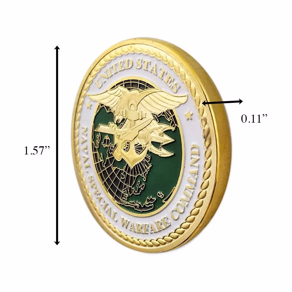 United States Naval Special Warfare Command Military Challenge Gold Plated Coin Navy Coins 5