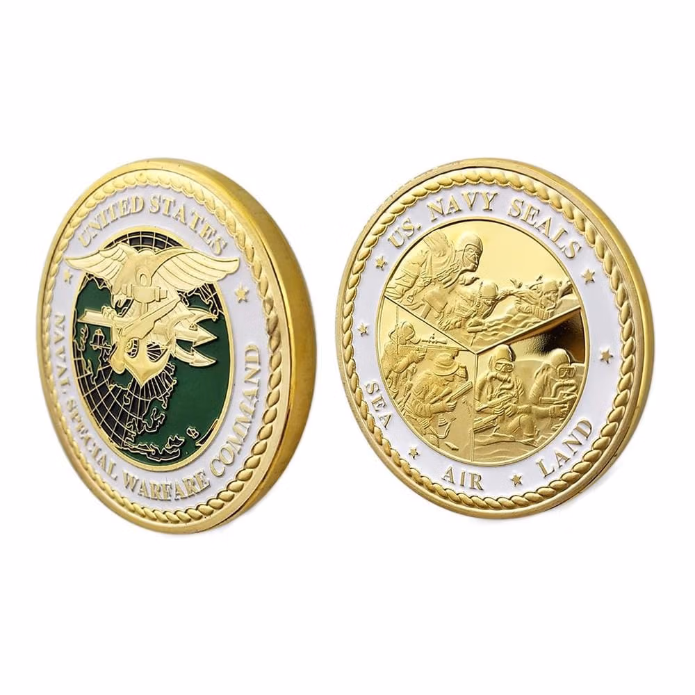 United States Naval Special Warfare Command Military Challenge Gold Plated Coin Navy Coins 6