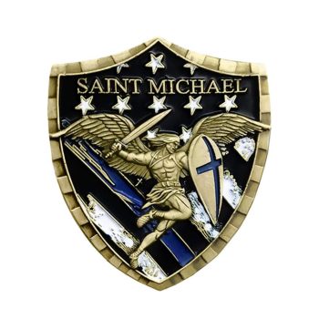 Police Officer Law Enforcement Saint Michael 3D Commemorative Thanksgiving Coin All Products 3