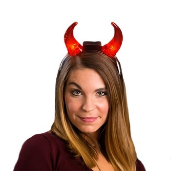 Light Up Naughty Red Large Devil Horns All Products