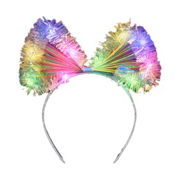 Multicolor LEDs Tinsel Iridescent Bow Headband All Products