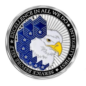The Airman’s Creed United States Air Force Patriotic Challenge Silver Plated Eagle Coin Air Force