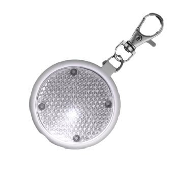 White Round Personal Safety Emergency Keychain Set Flashlight Blinkers All Products