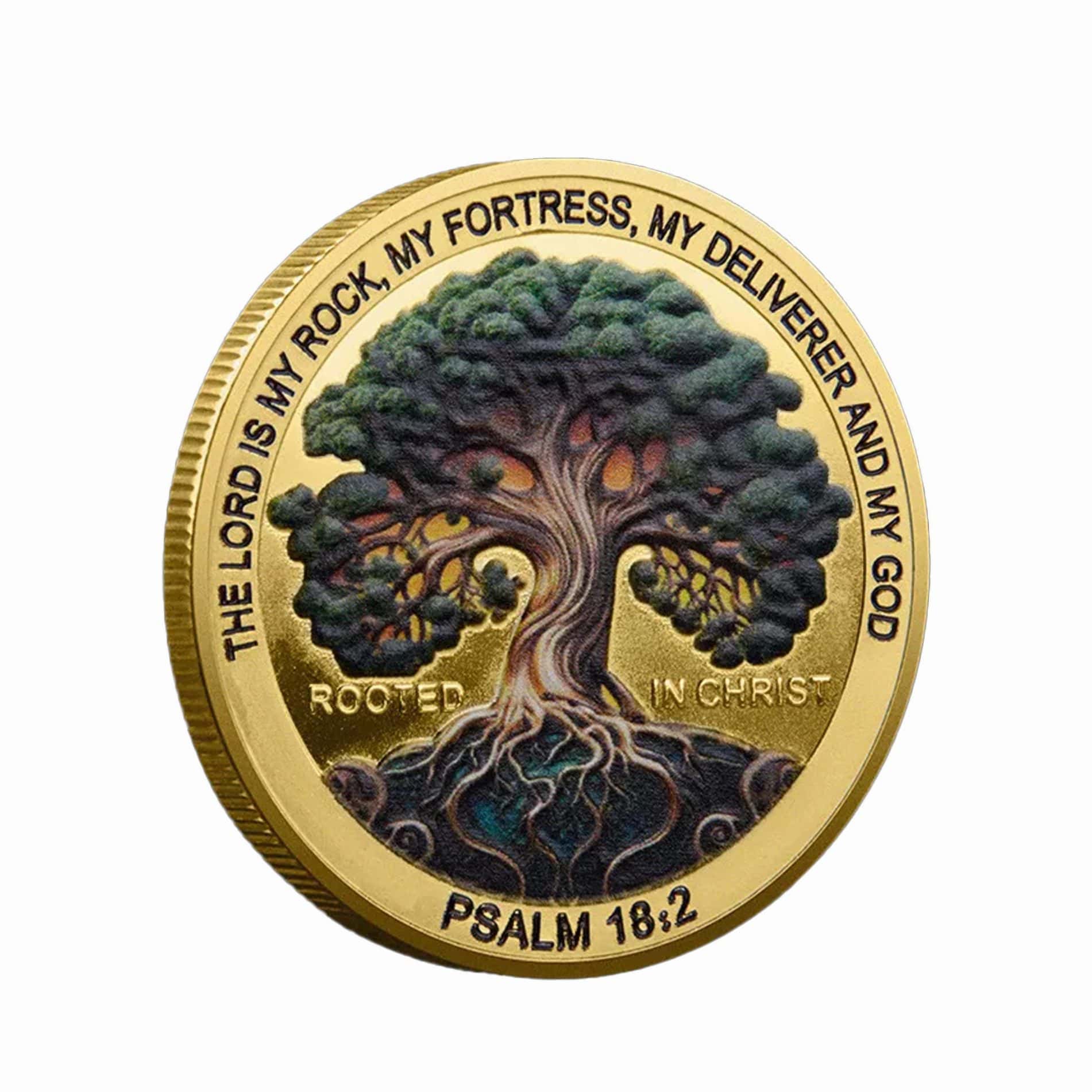 Rooted in Christ Gold Plated Christian Collectible Perfect Religious Coin All Products 3