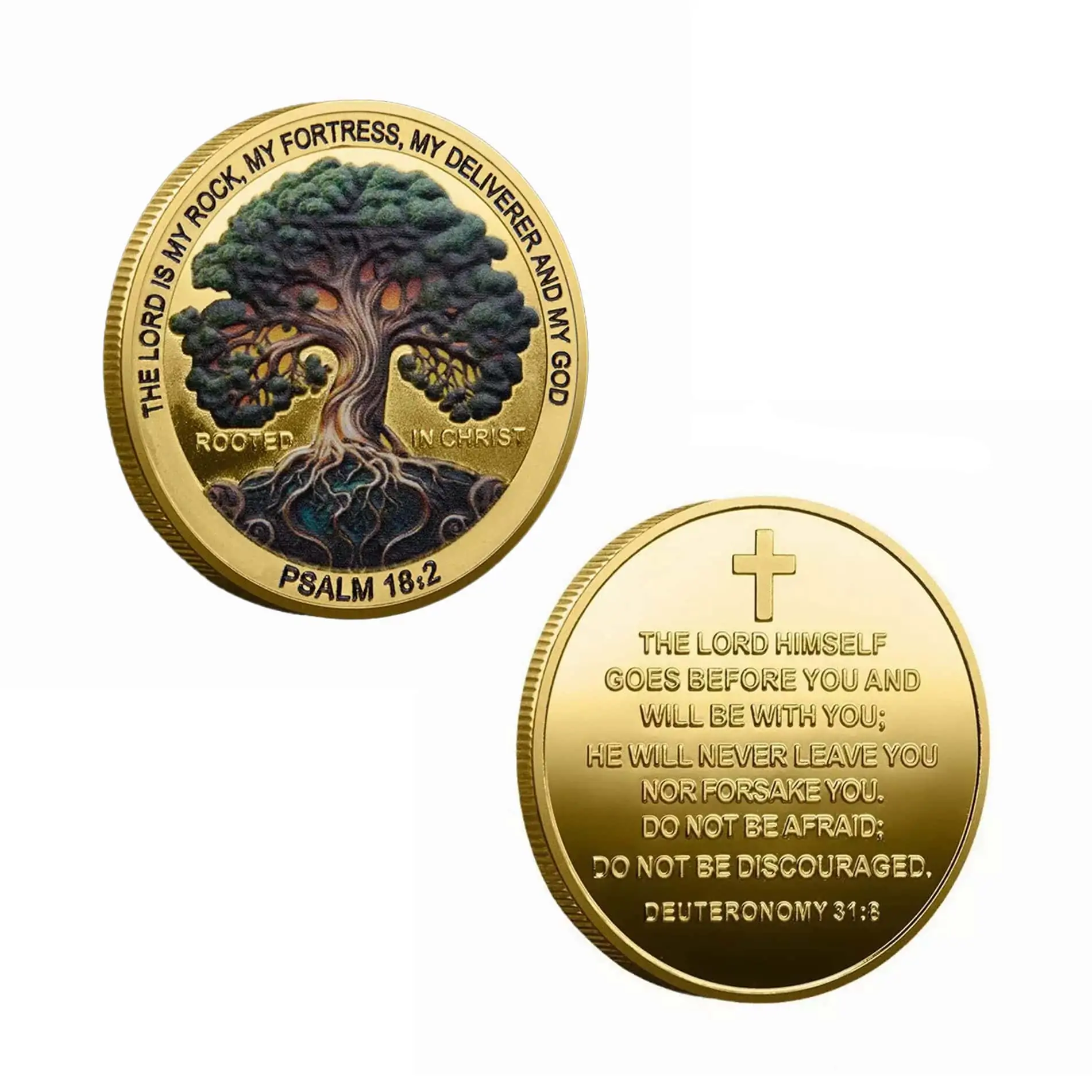 Rooted in Christ Gold Plated Christian Collectible Perfect Religious Coin All Products 6