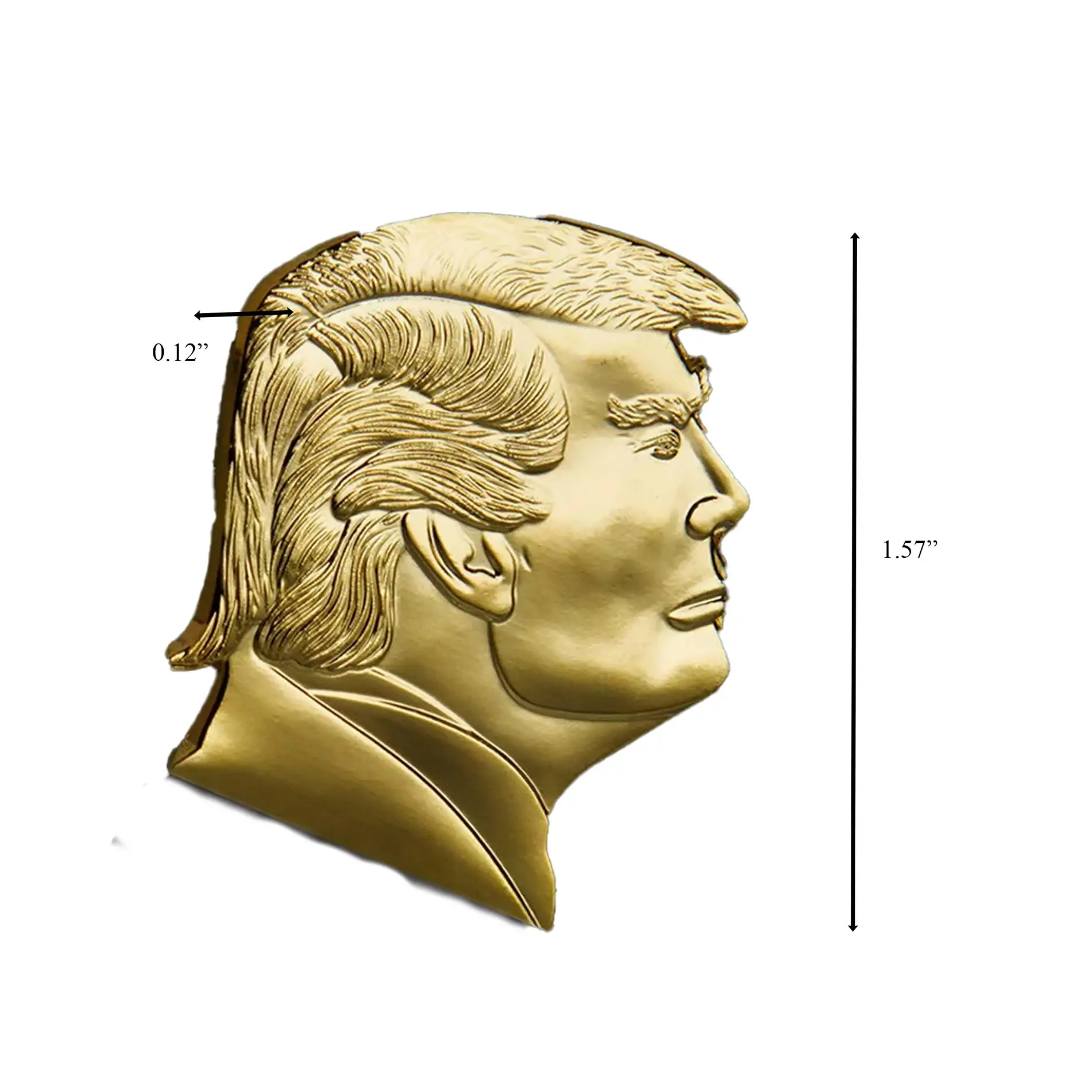 Donald Trump Head Patriotic Sculpture MAGA Commemorative Gold Plated Coin All Products 4