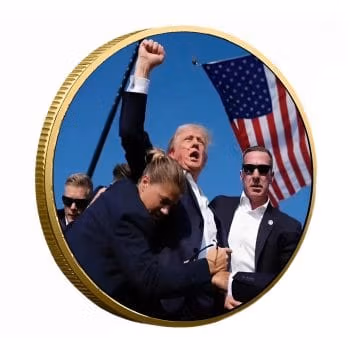 Fight for Freedom 47th President Donald Trump Rally Commemorative Gold Plated Coin All Products 3
