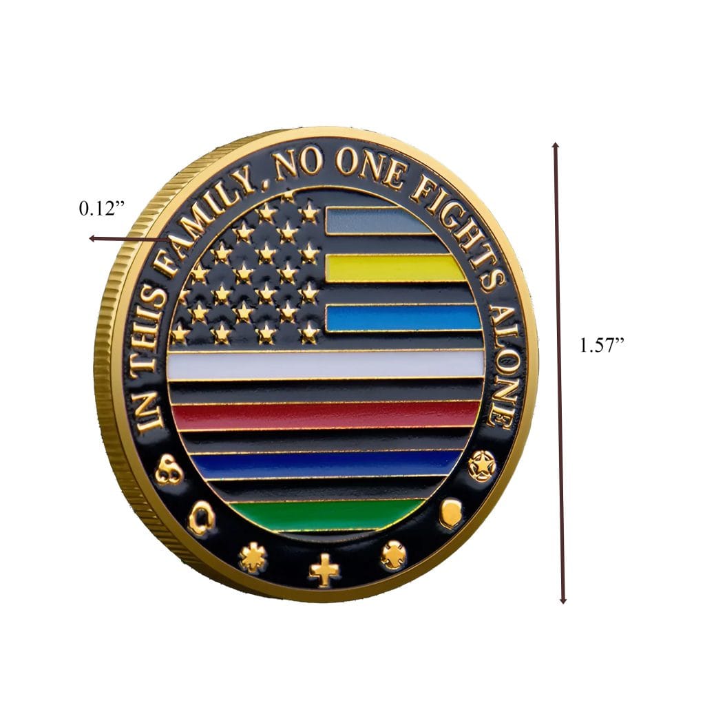 Measurements of the First Responders and Military Thin Line challenge coin