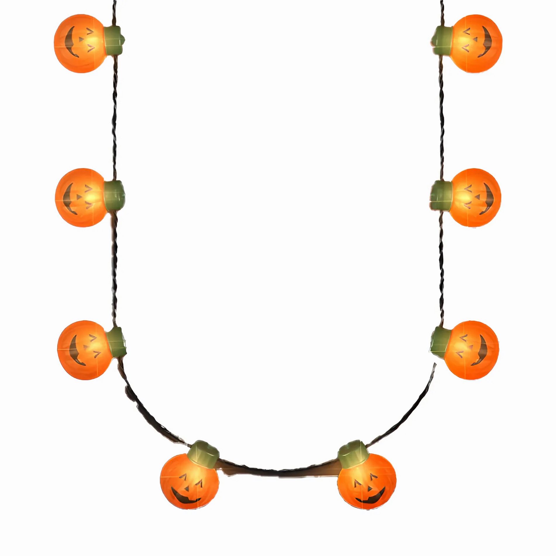 Halloween LED Light-Up Medium Size Pumpkin Necklace All Products 4