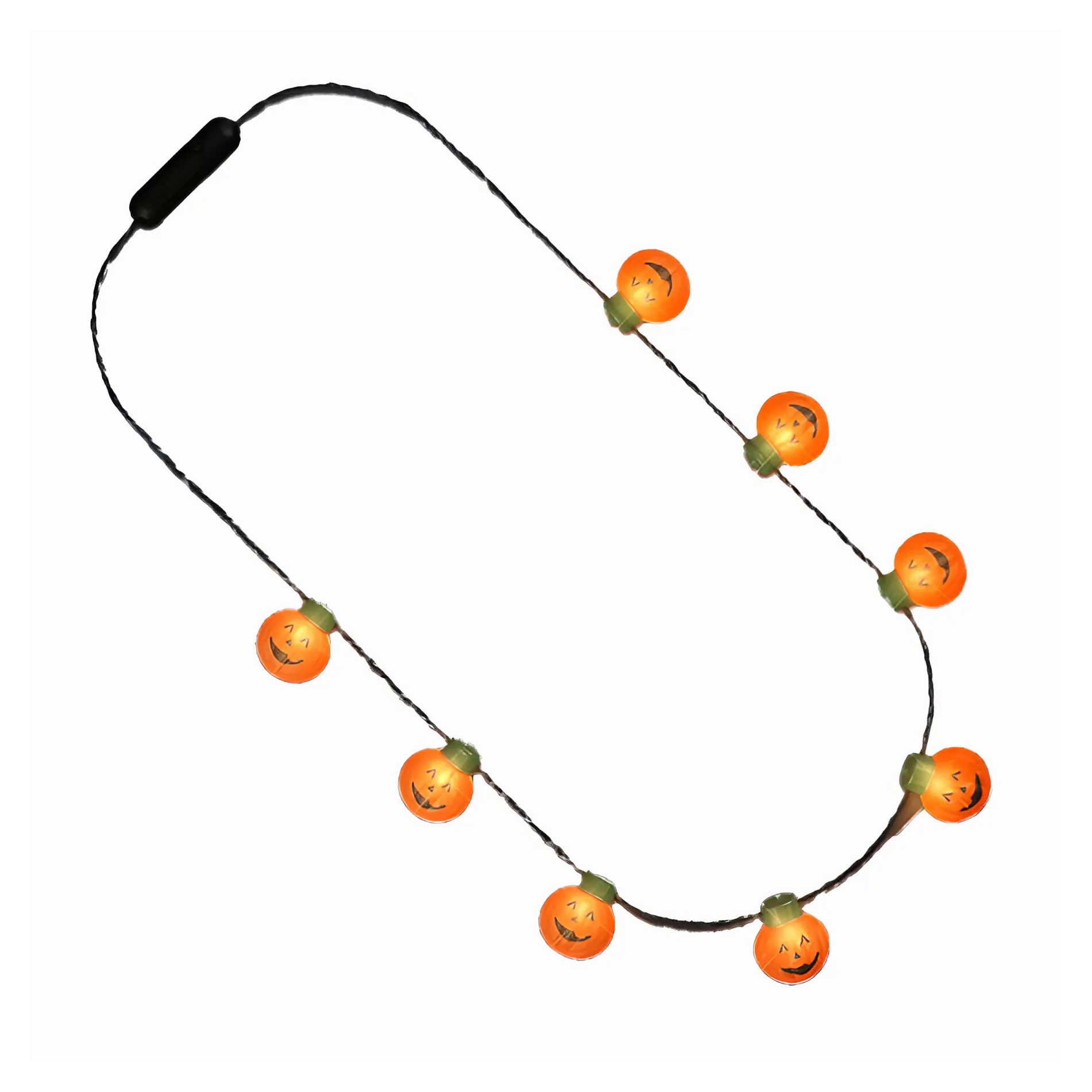 Halloween LED Light-Up Medium Size Pumpkin Necklace All Products 5