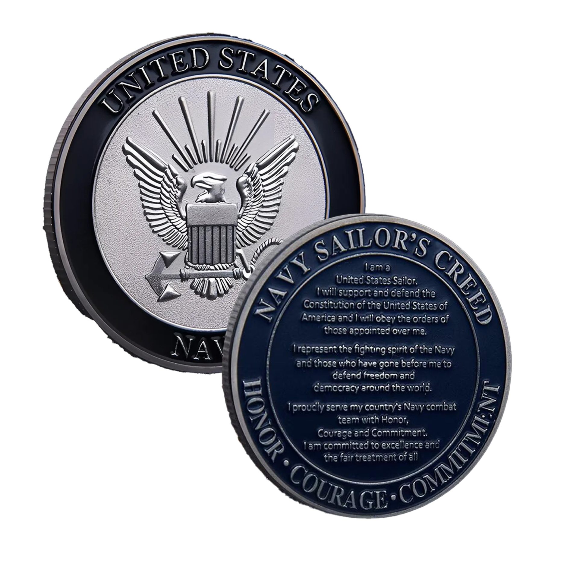 Navy Sailors Creed Challenge Commemorative United States Silver Plated Coin All Products 6