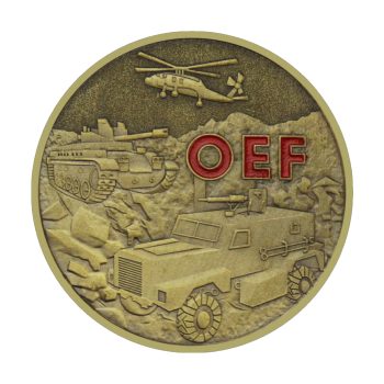 OEF Operation Enduring Freedom Combat Veteran Commemorative Gold Plated Coin All Products