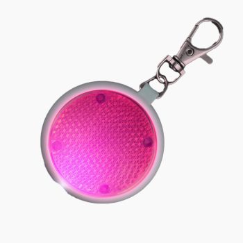 Pink Round Personal Safety Emergency Keychain Set Flashlight Blinkers All Products