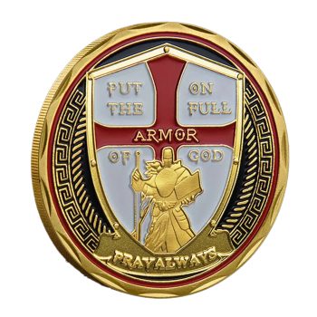 Warrior Edition Put on the Whole Armor of God Christian God Plated Coin All Products