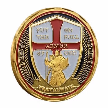 Warrior Edition Put on the Whole Armor of God Christian God Plated Coin All Products