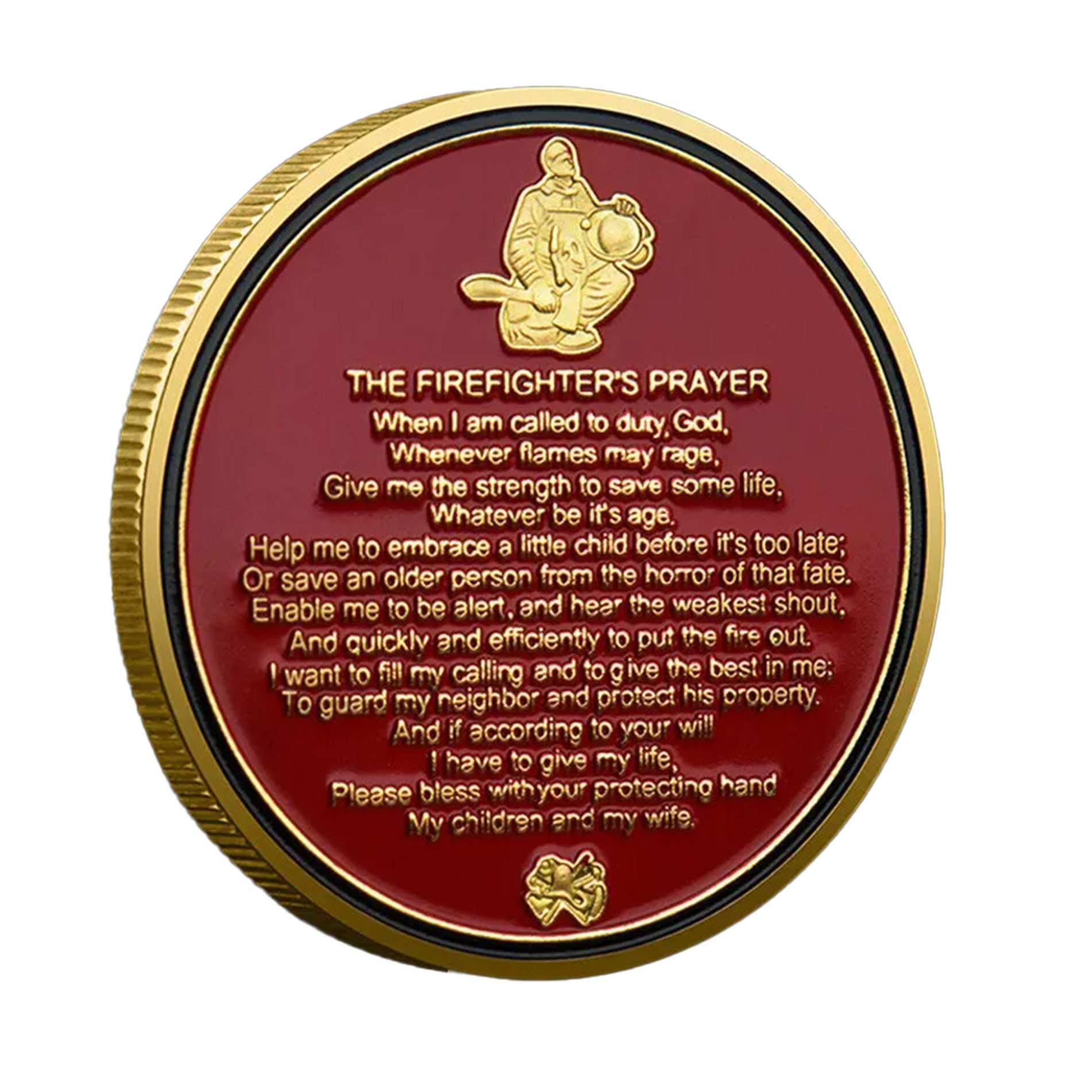 Thanksgiving Firefighters Prayer Challenge Commemorative Gold Plated Coin All Products 4