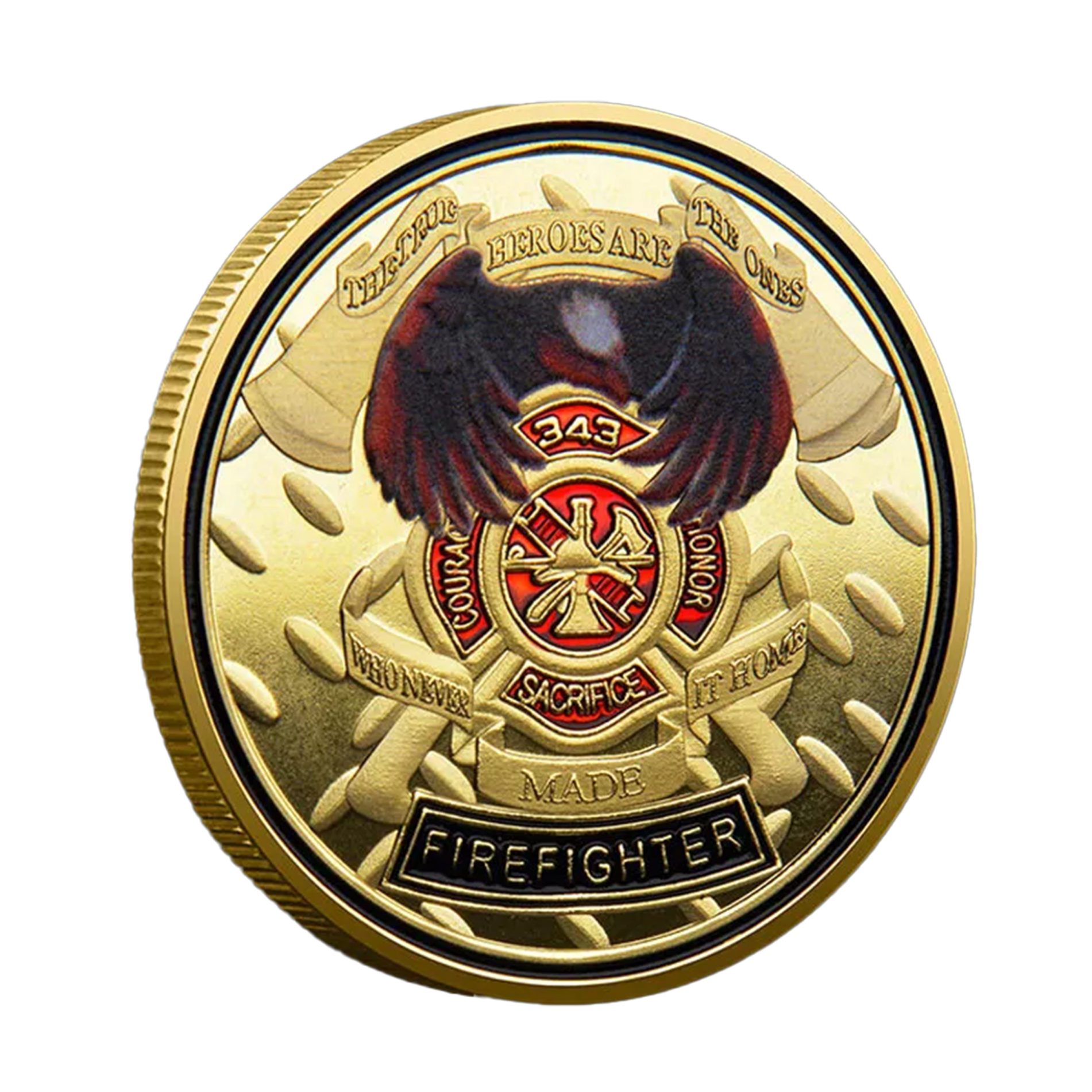 Thanksgiving Firefighters Prayer Challenge Commemorative Gold Plated Coin All Products 3