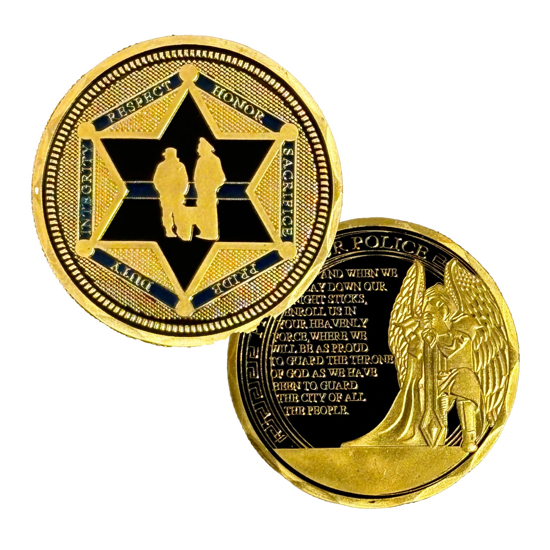 US Police Prayer Challenge Commemorative Gold Plated Coin All Products 6