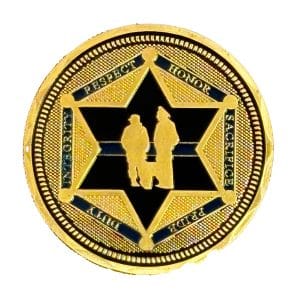 US Police Prayer Challenge Commemorative Gold Plated Coin