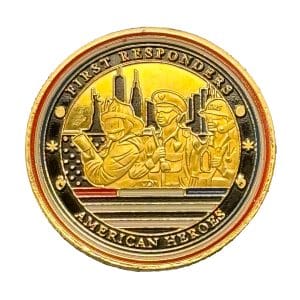 Police First Responders American Heroes Gold Plated Coin