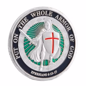 Put on the Whole Armor of God Christian Silver Plated Coin All Products