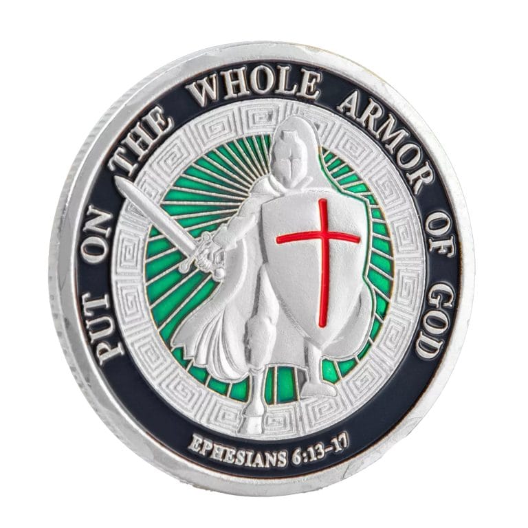 Classic Armor of God Coin Silver – front