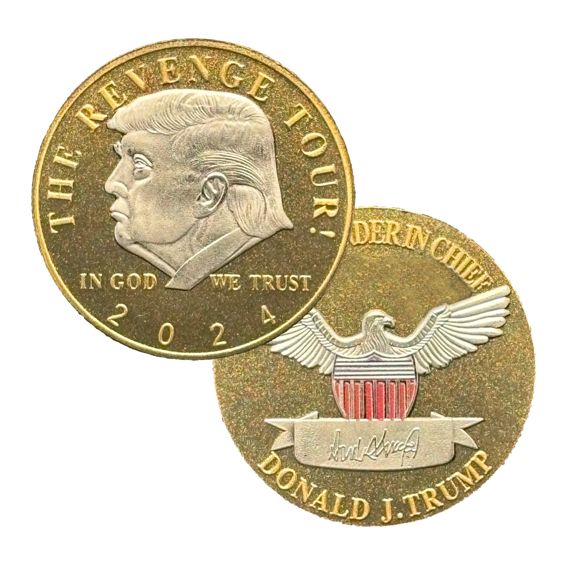 Donald Trump 2024 The Revenge Tour Commemorative Presidential Gold Plated Coin All Products 6