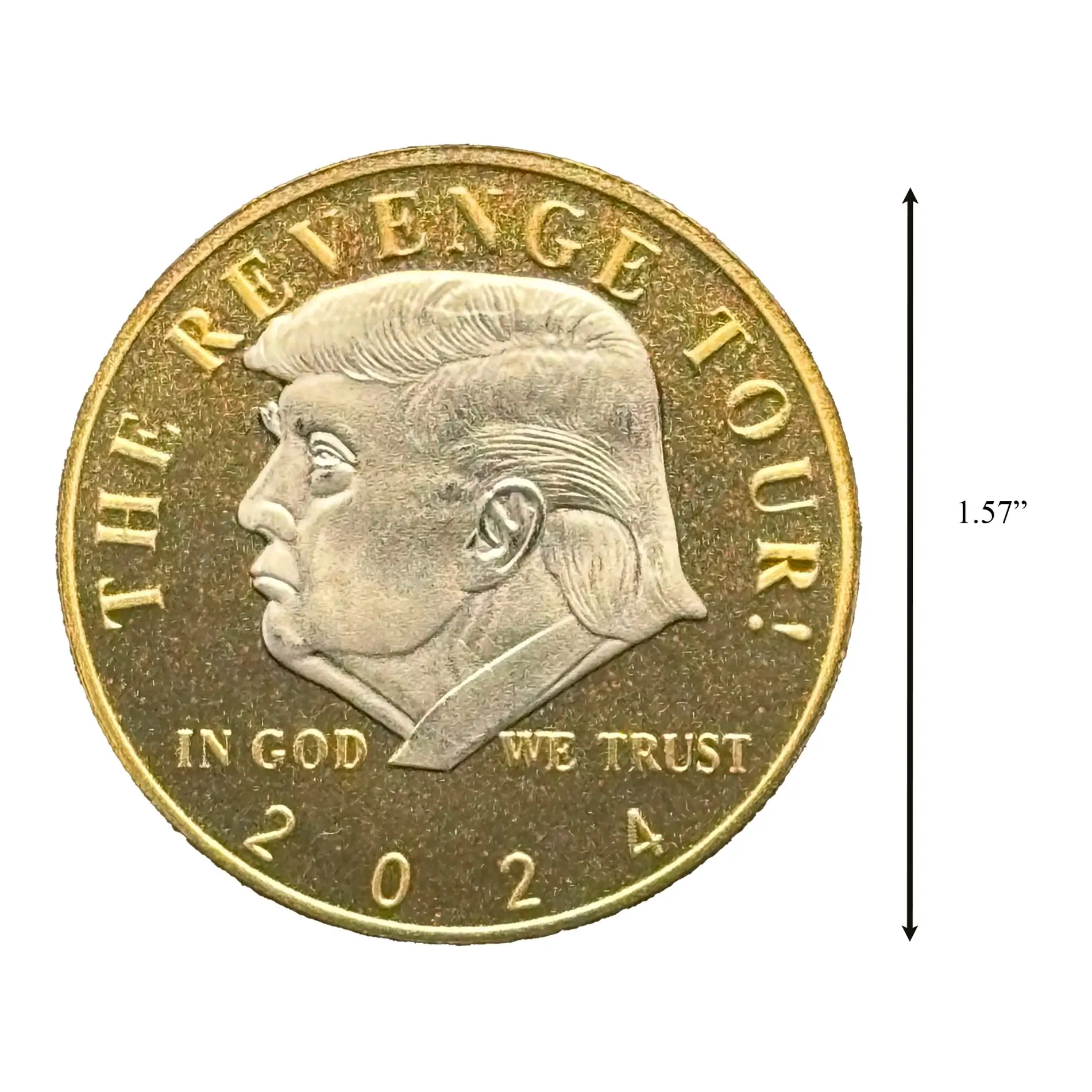 Donald Trump 2024 The Revenge Tour Commemorative Presidential Gold Plated Coin All Products 5