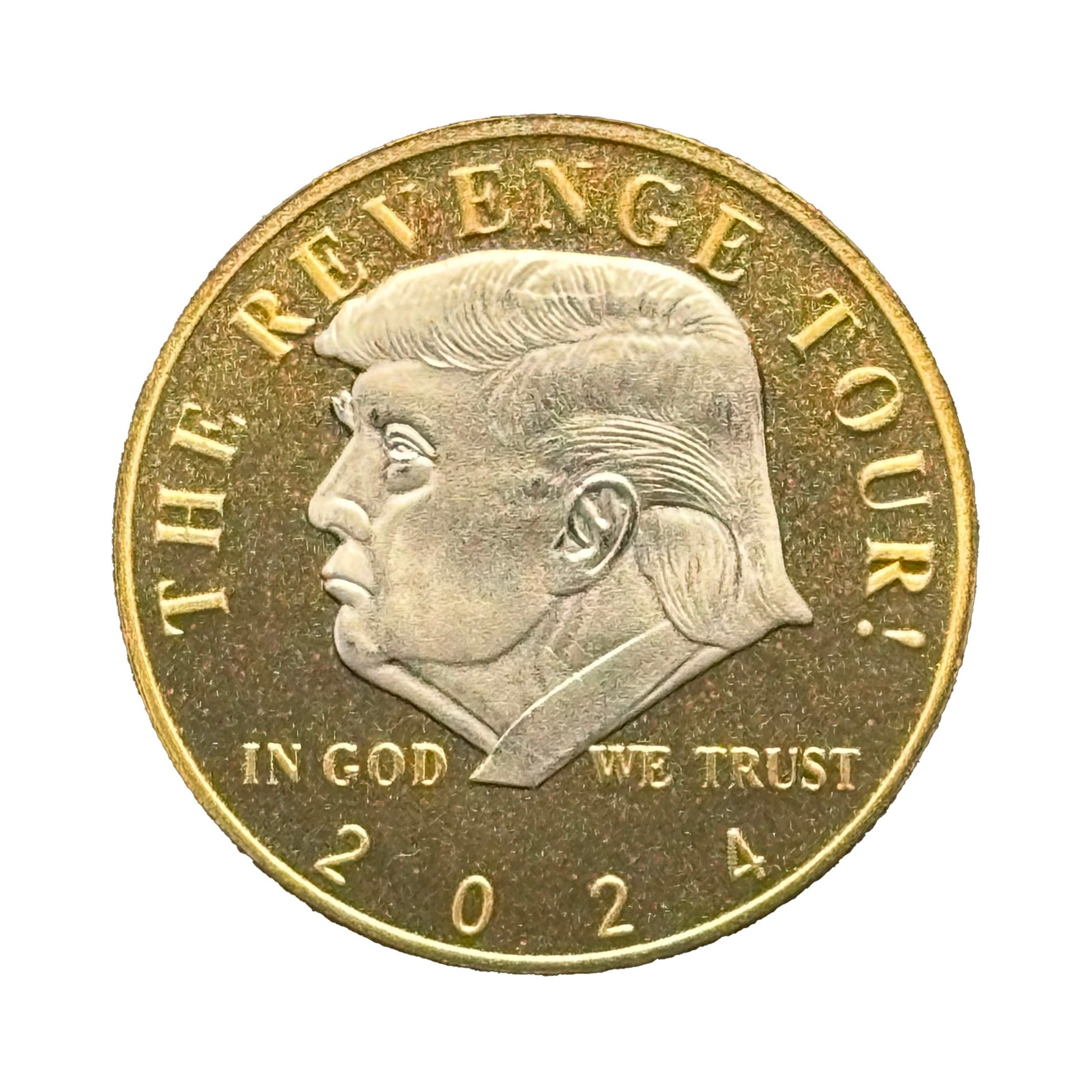 Donald Trump 2024 The Revenge Tour Commemorative Presidential Gold Plated Coin All Products 3