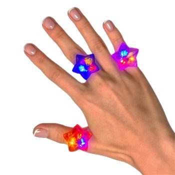 Assorted 1 pack of 24 Star Shaped Gem Rings All Products