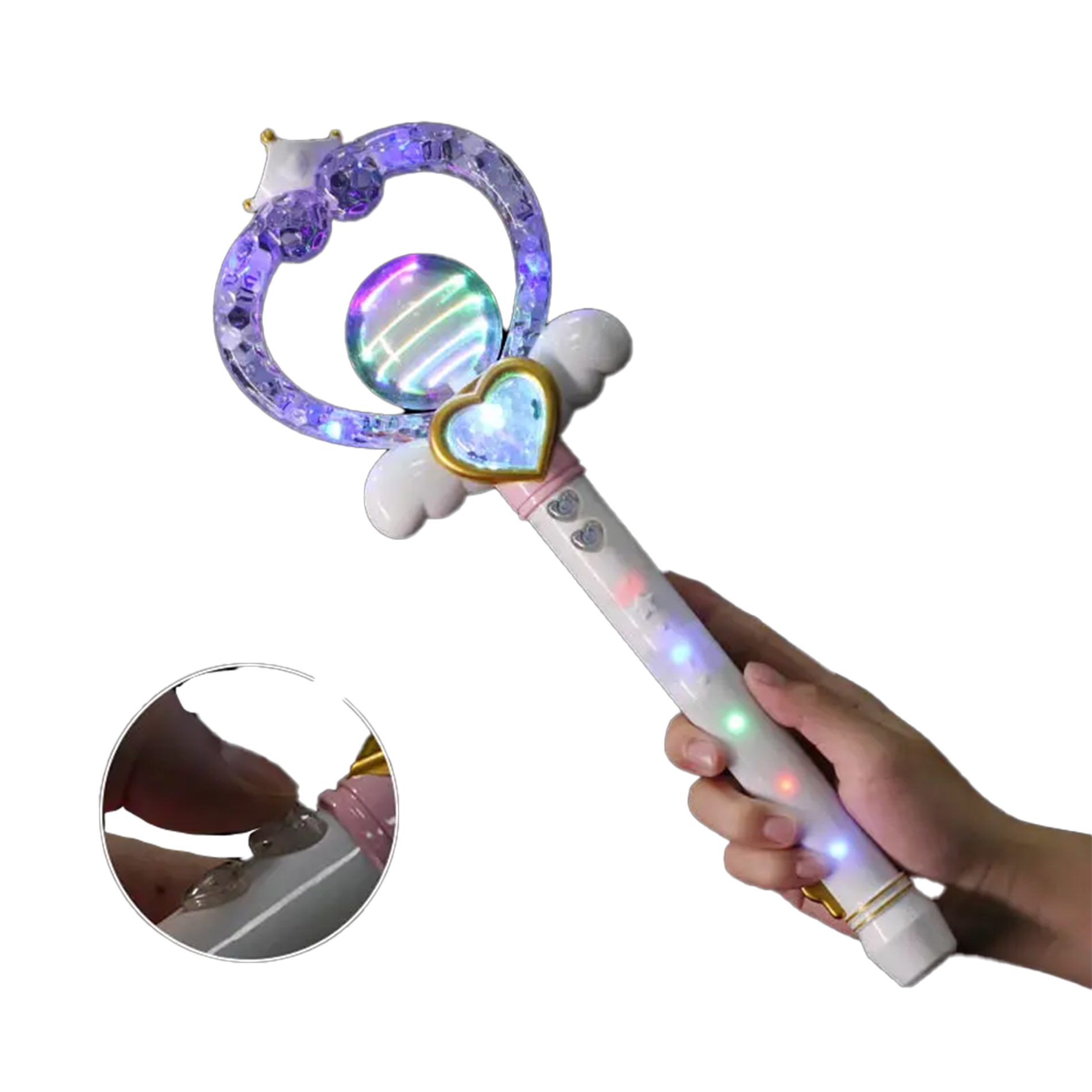 Light Up Angel Wings Heart Wand All Products 4