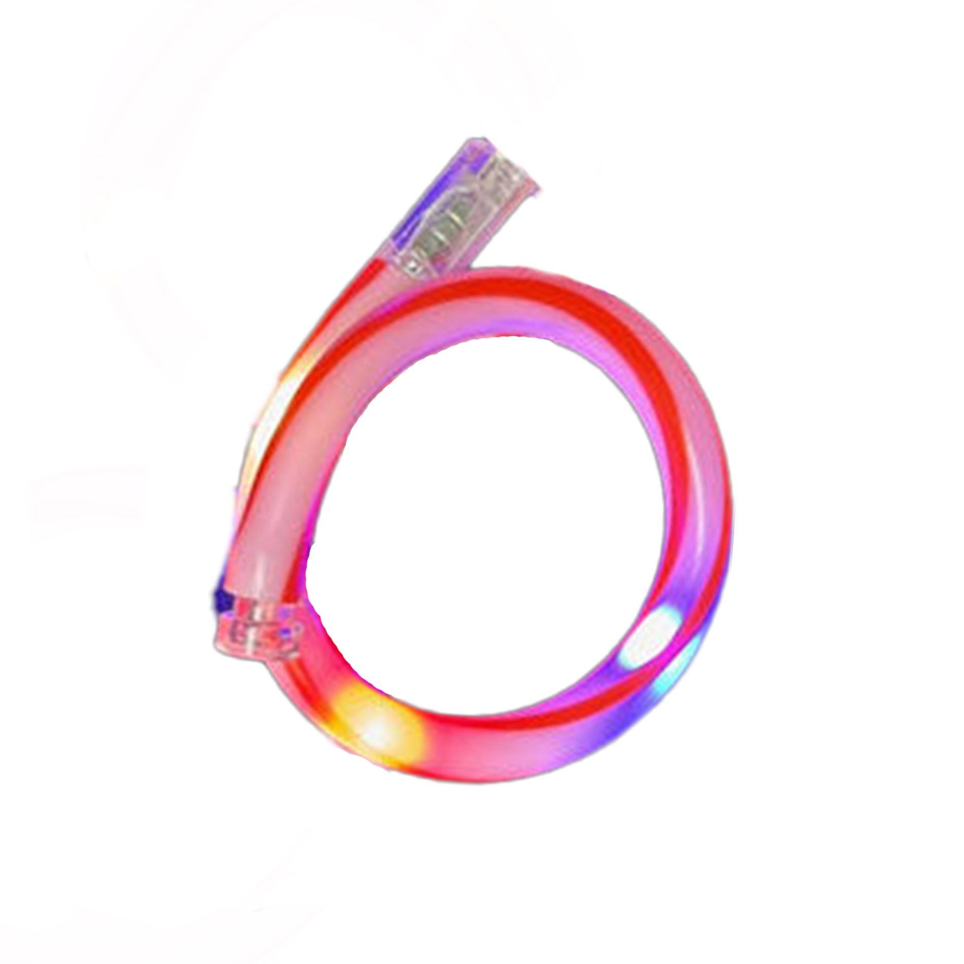 Light Up Christmas Candy Cane Tube Bracelet with Multicolor LEDs All Products 3