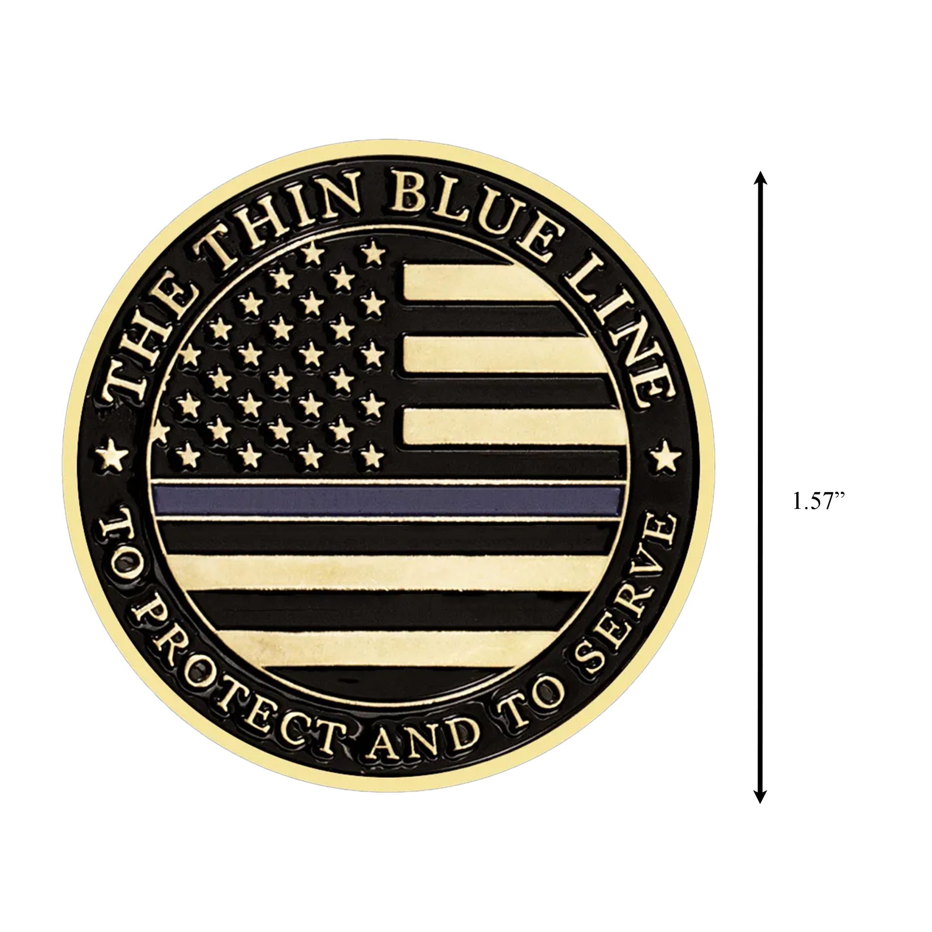 The Thin Blue Line United States Police Officer Badge Commemorative Coin All Products 4