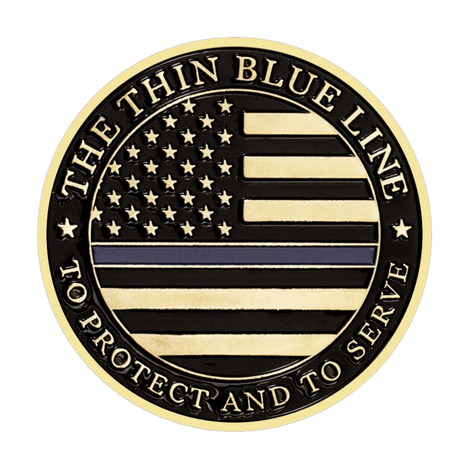 The Thin Blue Line United States Police Officer Badge Commemorative Coin All Products 5